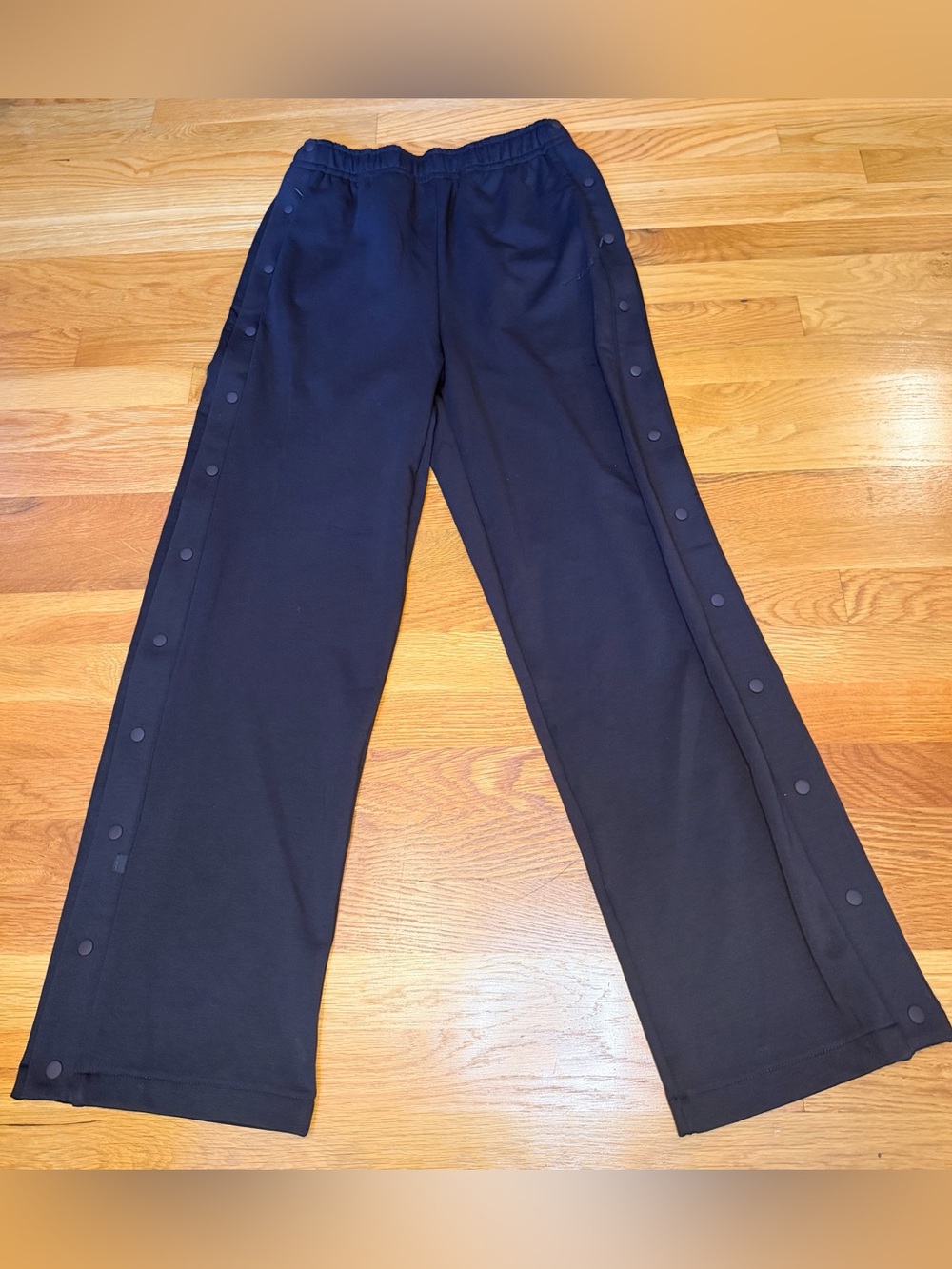 NWT Nike x SKIMS Matte Tricot Side Snap Pants Dark Roast S Wide Leg Track Pant